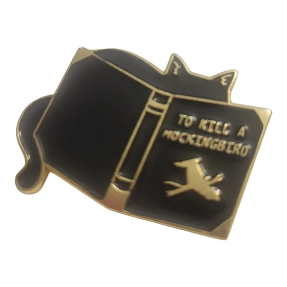 Whimsical Cat Lapel Pin - Picture 2 of 4